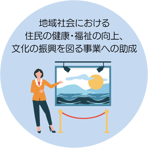 地域社会における住民の健康・福祉の向上、文化の振興を図る事業への助成